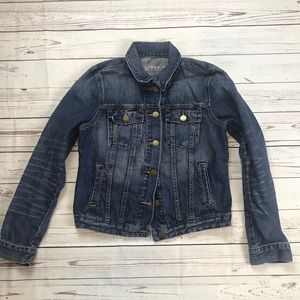 Gap denim jacket button front Sz M